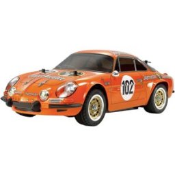 Tamiya Renault Alpine 110 Jägermeister orange brushed 1:10 Auto RC électrique Voiture de course kit à monter