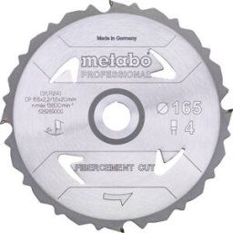 Metabo FIBERCEMENT CUT PROFESSIONAL 628287000 Lame de scie circulaire 160 x 20 x 1.6 mm Nombre de dents: 4 1 pc(s)