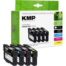 KMP Encre remplace Epson 29XL, T2996, T2991, T2992, T2993, T2994 compatible pack bundle noir, cyan, magenta, jaune E218VX 1632,4050