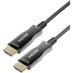 Câble de raccordement Maxtrack HDMI Fiche mâle HDMI-A, Fiche mâle HDMI-A 15.00 m noir C 508-15 ML 4K UHD Câble HDMI