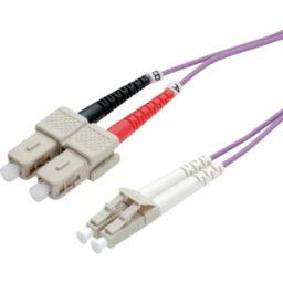 ROLINE Câble FO 50/125µm, LC/SC, OM4, violet, 5 m