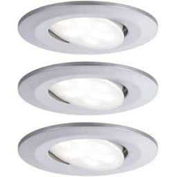 Paulmann Calla Spot LED encastrable pour salle de bains jeu de 3 19.5 W IP65 chrome (mat)