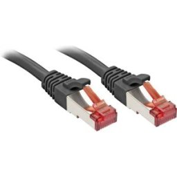 LINDY 47783 RJ45 Câble réseau, câble patch CAT 6 S/FTP 10.00 m noir avec cliquet dencastrement 1 pc(s)