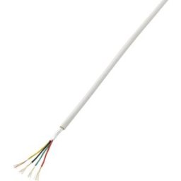 TRU COMPONENTS 1570252 Câble dalarme LiYY 4 x 0.14 mm² blanc 50 m