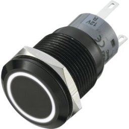 Bouton-poussoir antivandalisme TRU COMPONENTS LAS1-AGQ-11E/W 702197 250 V/AC 5 A 1 x Off/(On) IP67 à rappel 1 pc(s)