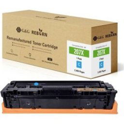 G&G; Toner remplace HP 207X compatible cyan 2450 pages Reborn remanufactured 21286