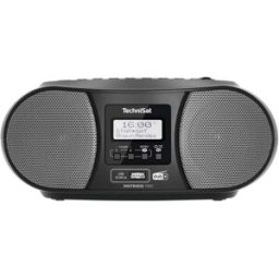 TechniSat DIGITRADIO 1990 Radio-lecteur CD DAB+, FM AUX, Bluetooth, CD, USB fonction de charge de la batterie, fonction réveil noir