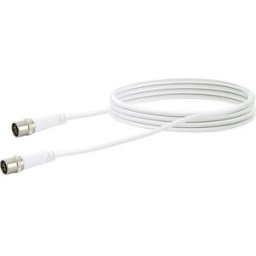 Schwaiger antenne, SAT Câble de raccordement [1x F à raccord rapide - 1x F à raccord rapide] 3.00 m 10 dB quadruple blindage blanc