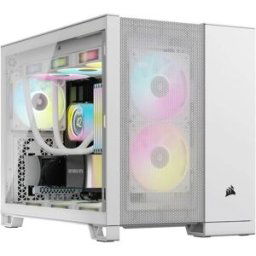 Tour midi Corsair 2500D AIRFLOW Boîtier PC blanc fenêtre latérale