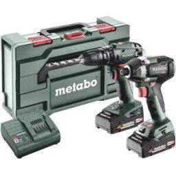 Metabo Combo-Set SB 18 + SSD 18 LT 200 BL -Perceuse-visseuse à percussion sans fil, Clé à chocs sans fil + batterie, + chargeur