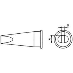 Weller LHT-C Panne de fer à souder forme de burin, droite Taille de la panne 3.2 mm Contenu 1 pc(s)