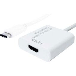 Câble adaptateur Value USB-C® / HDMI USB-C® mâle, Prise femelle HDMI-A 0.10 m blanc 12.99.3210 4K UHD Câble dafficheur USB-C®