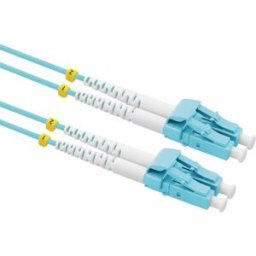 VALUE Câble FO 50/125µm OM3, LC/LC, connecteurs Low-Loss, turquoise, 5 m