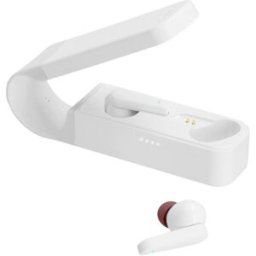 Hama Hi-Fi Oreillette Bluetooth Stereo blanc Affichage de la charge de la batterie, micro-casque, boîtier de charge, commande tactile