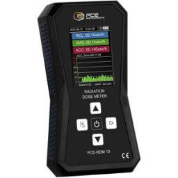 PCE Instruments Tube compteur de Geiger-Müller Radiation: Gamma, Rayons X, Beta signal sonore davertissement, avec fonction dosimètre, enregistreur de données