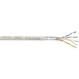 TRU COMPONENTS Câble réseau CAT 6 F/UTP 4 x 2 x 0.27 mm² blanc 100 m
