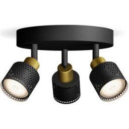 Philips Niall 8720169300156 Spot de plafond GU10 noir, or