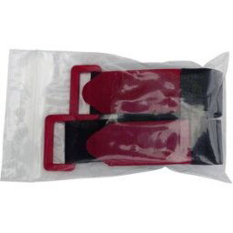 Bande auto-agrippante TRU COMPONENTS 688-330-Bag 1586395 avec boucle partie velours et partie agrippante (L x l) 300 mm x 25 mm noir, rouge 2 pc(s)