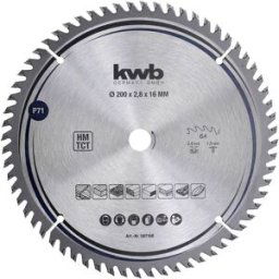 kwb 587168 Lame de scie circulaire au carbure 200 x 16 mm 1 pc(s)