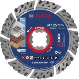 Bosch Accessories 2608900670 EXPERT MultiMaterial X-LOCK Disque à tronçonner diamanté Diamètre 125 mm Ø de perçage 22.23 mm Pierre, Béton, Tuile 1 pc(s)