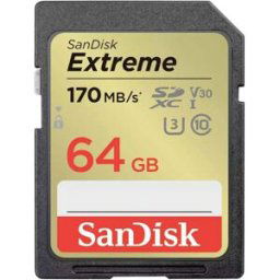 SanDisk Extreme Carte SDXC 64 GB Class 10 UHS-I résistance aux chocs, étanche