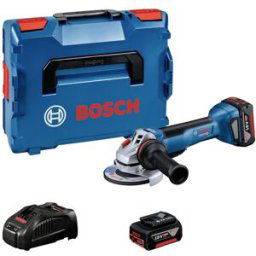 Meuleuse dangle sans fil Bosch Professional GWS 18V-10 P 06019J4101 125 mm + 2 batteries, + chargeur, + mallette 18 V 5 Ah