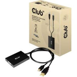 Club 3D CAC-1130-A Mini-Display / DVI Adaptateur [1x Mini DisplayPort, USB-A - 1x DVI] noir 60 cm