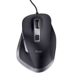 Trust FYDA Souris ergonomique filaire optique noir 6 Boutons 5000 dpi ergonomique