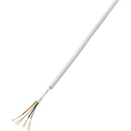 Câble dalarme TRU COMPONENTS 1567174 LiYY 4 x 0.22 mm² blanc 50 m
