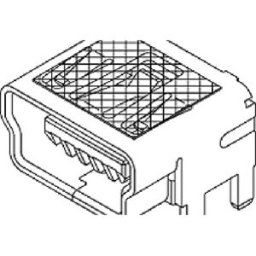 USB on the Go Femelle Molex MOL Micro Solutions Montage supérieur 513870578-1000 Molex Contenu: 1000 pc(s)