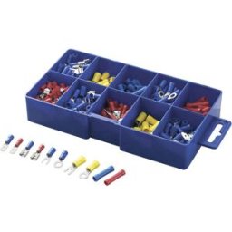 TRU COMPONENTS 732038-450 Assortiment de cosses à sertir 0.50 mm² 2.50 mm² bleu, jaune, rouge 450 pc(s)