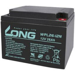 Long WPL26-12N-M WPL26-12N-M Batterie au plomb 12 V 26 Ah plomb (AGM) (l x H x P) 166 x 125 x 175 mm raccord à vis M5 auto-décharge réduite, sans entretien