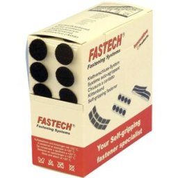 FASTECH® B20-COIN999905 Pastilles rondes auto-agrippantes hotmelt à coller partie velours et partie agrippante (Ø) 20 mm noir 460 parties