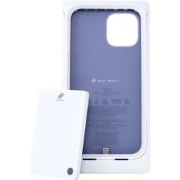 Mobile Beam Mobile Healthcare Schutzhülle mit integriertem Zusatzakku Coque Apple iPhone 14, 13, 12/12 Pro blanc résistant aux chocs, batterie intégrée,