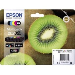 Epson Encre T02G7, 202XL dorigine pack bundle noir, noir photo, cyan, magenta, jaune C13T02G74010