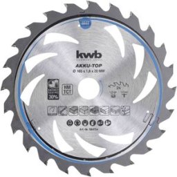 kwb 584754 Lame de scie circulaire au carbure 165 x 20 x 1 mm Nombre de dents: 24 1 pc(s)