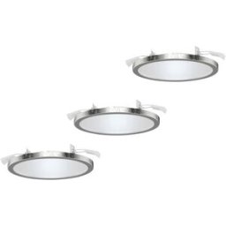 LightMe LM85661 Aqua Luminaire à LED encastrable jeu de 3 LED GX53 18 W argent brillant