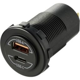 VOLTCRAFT Prise femelle USB à encastrer Power-Delivery pour voiture 60W 12/24 V