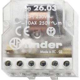 Télérupteur pour encastrement Finder 26.03.8.012.0000 1 NO (T), 1 NF (R) 12 V/AC 10 A 2500 VA 1 pc(s)