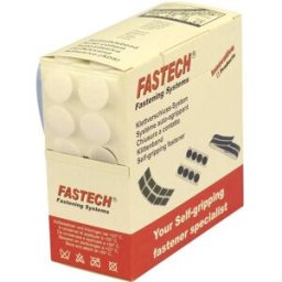 FASTECH® B20-COIN000005 Pastilles rondes auto-agrippantes hotmelt à coller partie velours et partie agrippante (Ø) 20 mm blanc 460 parties