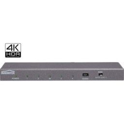 Marmitek Split 614 UHD 2.0 4 ports Répartiteur HDMI Lecture 3D possible, boîtier métallique, compatible avec lultra HD, avec répéteur intégré 4096 x 2160