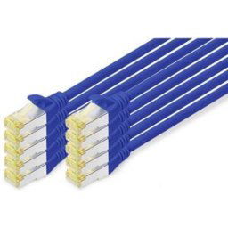 Digitus DK-1644-A-020-B-10 RJ45 Câble réseau, câble patch CAT 6a S/FTP 2.00 m bleu 1 pc(s)