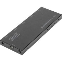 Digitus DS-45323 4 ports Répartiteur HDMI affichage LED, boîtier métallique, compatible avec lultra HD 4096 x 2160 pixels noir