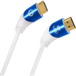 Câble de raccordement Oehlbach HDMI Fiche mâle HDMI-A, Fiche mâle HDMI-A 3.00 m blanc D1C42538 8K UHD, blindage triple Câble HDMI