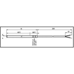 Capteur de température Enda K1-TC-J-6x60-2M sonde J Plage de mesure de température -50 à 400 °C Longueur du câble (détails) 2 m 1 pc(s)