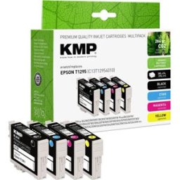KMP Encre remplace Epson T1291, T1292, T1293, T1294, T1295 compatible pack bundle noir, cyan, magenta, jaune E125V 1617,0050