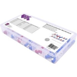 TRU COMPONENTS T1904C071 Assortiment de cosses à sertir 0.50 mm² 2.50 mm² rouge, bleu 120 parties