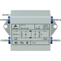 Filtre antiparasite TDK B84112B0000B060 250 V/AC 6 A 3.3 mH (L x l x H) 105 x 84 x 38.1 mm 1 pc(s)
