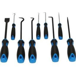 Brilliant Tools BT542010 Jeu doutils à crochet pour grattoir, 9 pièces
