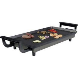 Princess Economy Table Chef électrique Plaque de gril revêtement anti-adhésif, sans BPA, voyant lumineux noir